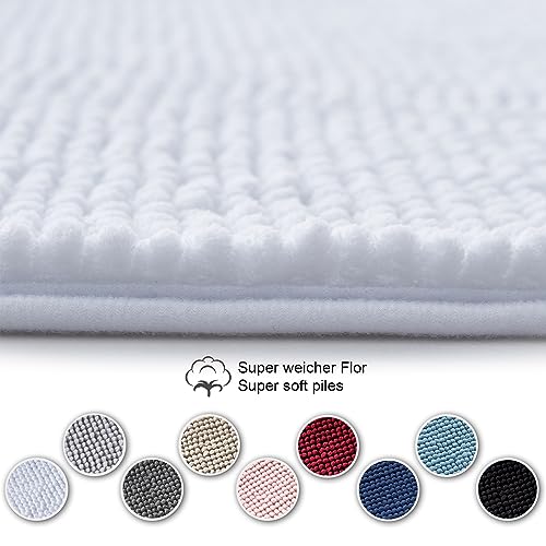 Decomira Badematte rutschfest | Als Badteppich Set kombinierbar | Badezimmer-Teppich Bad-Vorleger waschbar aus Chenille… – Ansicht 4
