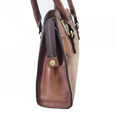 Image of Patricia Nash Calvi Satchel (Brown, One Size)