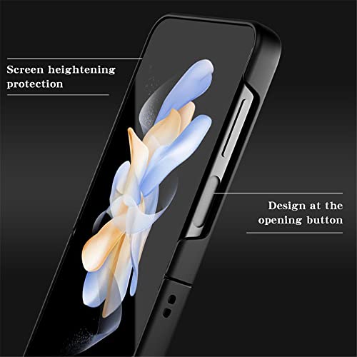 XYX Capa para Samsung Z Flip 4 5G, [parte traseira de vidro temperado] Padrão de céu estrelado Capa