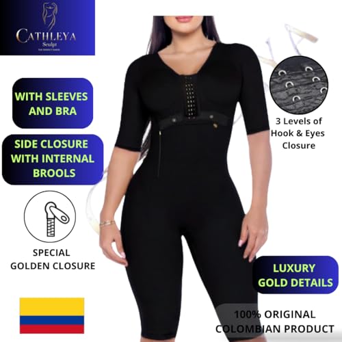 Fajas Colombianas Stage 1 Full Body Post Surgery Shapewear – Long Sleeve Compression BBL Tummy Tuck2