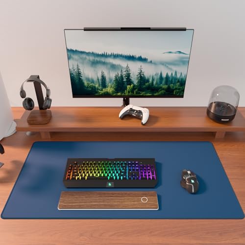 image for KTRIO Large Gaming Mouse Pad with Stitched Edges, Extended Mousepad wi
