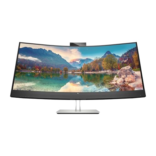 Image of HP E34m G4 32 inch Curved Conferencing MNTR, On-Screen Controls; Anti-Glare; Height Adjustable; Integrated Speakers; Curved Display; Webcam Eye Ease