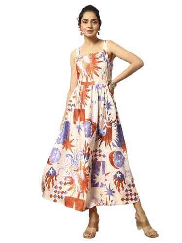 Image of GRECIILOOKS Maxi Dress for Women | Long One Piece Outfit | Casual Western and Stylish Party Outfit | Trendy Summer Fashion for Womens