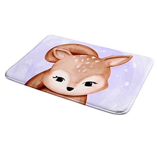 Tapis de bain microfibre bébé lavable en machine écureuil doux - 5