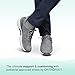 Orthofeet Men's Orthopedic Grey Knit Yari Hands-Free Sneakers, Size 10.5