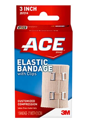 ACE 3 Inch Elastic Bandage with Clips, Beige, Ideal for Sports, Comfortable design with soft feel - //coolthings.us