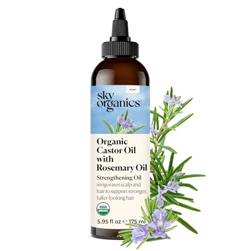 Sky Organics USDA Organic Castor Oil with Rosemary...