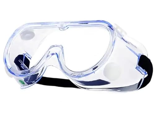 keebomed Anti-Fog Protective Safety Goggles Clear Lens Wide-Vision Adjustable Chemical Splash Eye Protection Soft Lightweight Eyewear