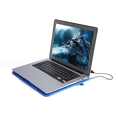 Laptop Cooling Pad, Super Quiet Laptop USB Cooler Base Big Fan Stand with Blue LED for 12-14inch Notebook Computers - Image 3