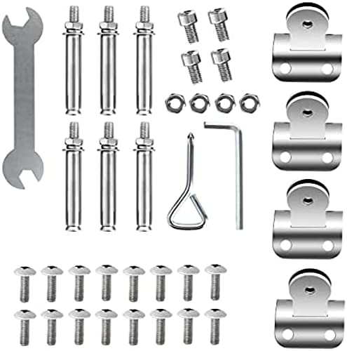 Stainless Steel Stair Railing Handrail Steps 304 Stainless Steel Porch Deck Patio Railing For Indoor&Outdoor Adjustable Metal Transitional Hand Rails For Steps,5 Step #TOP6
