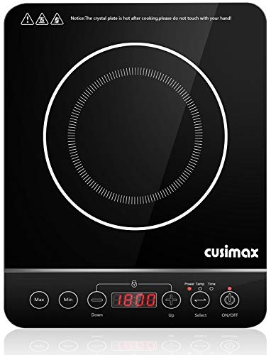 CUSIMAX Induction Cooktop 1800W Portable Induction Burner with Timer, Sensor Touch Electric Burner
