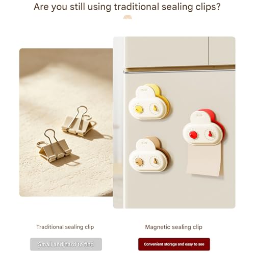 Imanes para nevera con fecha y clips de sellado multiusos para pizarras 5