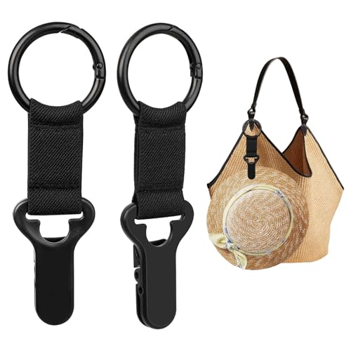 Image of Hongliang Hat Clip for Travel on Bag,Ideal for Vacation,Camping,Commuting & Beach Travel(2 Clips Per Set)