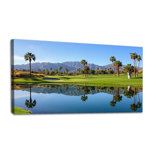 20x40 Canvas Wall Art Golf Course Palm Springs Landscape