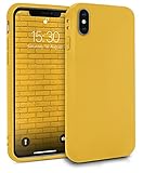 funda silicona iphone x amarilla PROTECCIÓN COMPLETA Y TRASERA - Su forma estable le dará alta resistencia en caso de arañazos y golpes. Este estuche non-slip, antishock y antipolvo, sin tapa le hará sentir un agarre seguro y duradero protege la cámara de su teléfono.
