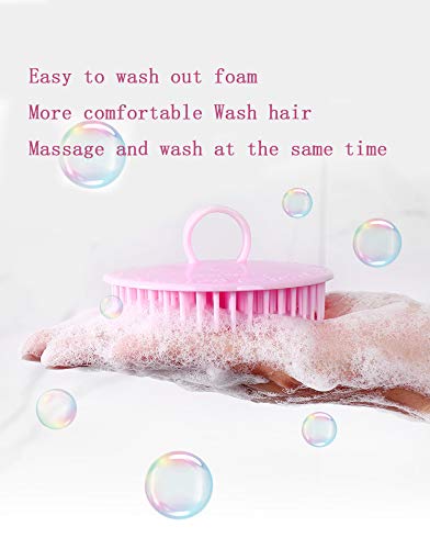 Hair Scalp Brush Dandruff Cleaning Brush Shower Scalp Shampoo Brush Scalp Massager Pack Of 2(Blue And Pink) #TOP7
