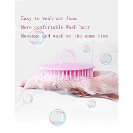 Aroveea Hair Scalp Brush Dandruff Cleaning Brush Shower Scalp Shampoo Brush Scalp Massager Pack of 4(Blue,Green,Yellow,Pink)