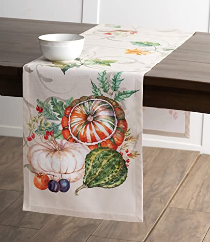 Maison d' Hermine Table runner 100% Cotton Single Layer Table Runners 180 CM long for Christmas Decorations Home Kitchen Dining Party Wedding Bridal Shower (Lumina - Image 3