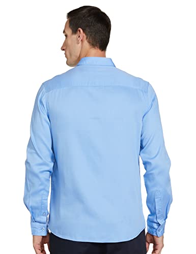 Image of The Indian Garage Co Men Regular Fit Solid Full Sleeves Spread Collar Formal Shirt