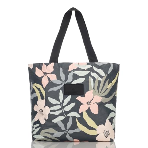 ALOHA Collection Day Tripper Tote | Lightweight, Packable, and Splash-Proof Beach Tote Bag | Easy to Clean, Flora in Eve, One Size, Day Tripper Tote