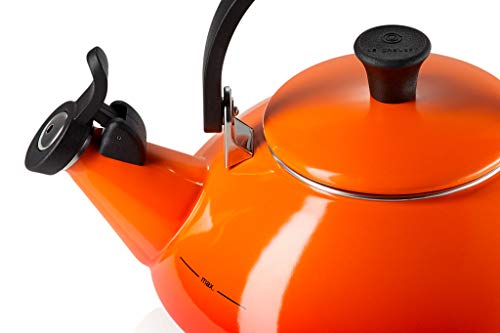 Le Creuset Tetera, Capacidad 1.6 L, Acero esmaltado y Mango fenólico, Zen, Volcánico - Imagen 6