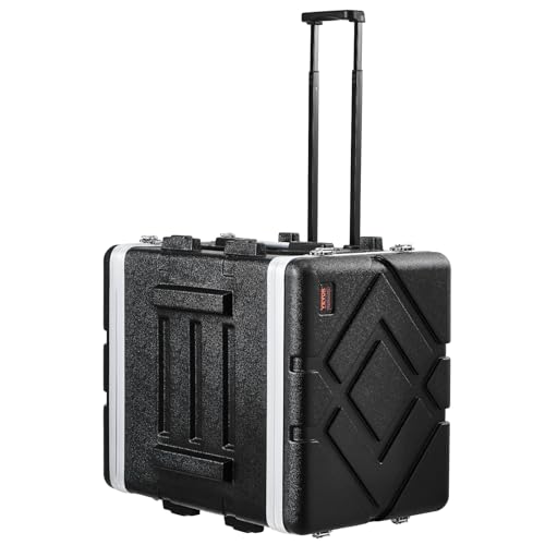 VEVOR 8U Rack Case, Standard 19 in Depth, Server Rack Cabinet with ABS Construction Wheels...