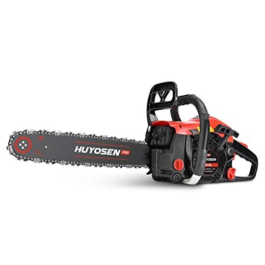 HUYOSEN PRO Chainsaw, 42CC 2-Cycle Gas Powered Chainsaw, 16-Inch Chainsaws, Handheld Petrol Gasoline Power Chain Saws for Cutting Trees Gas Powered, Wood, Garden and Farm(4216L)