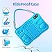 VOLENTEX 10 Inch Kids Tablet with Lanyard Case, Android 15 Tablets for Age 3-12, 32GB Educational Pad, 5G WIFI6,Parental Control, Dual Camera, 6000mAh, Bluetooth (Blue)