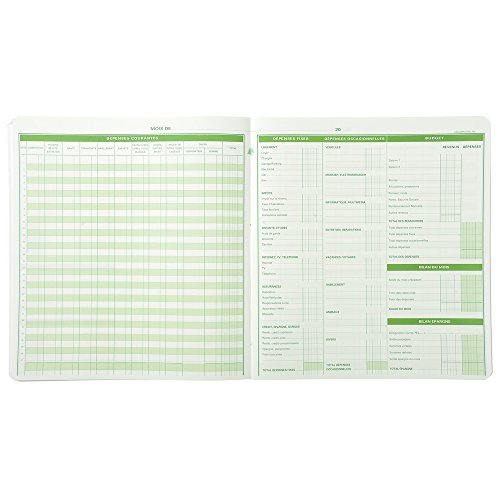 EXACOMPTA Piqûre de comptabilité et organisation familiale 27x25cm Budget dépenses ménagères 56 pages - vue 4
