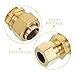 SOLUSTRE 2pcs Brass Compression Fitting Connectors Pipe Union for Gas and Water Lines Brass Material Easy Disassembly for Home and Industrial Use