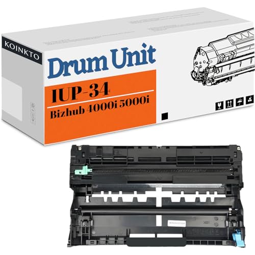 Image of KOINKTO High Yield IUP-34 Drum Unit Replacement Compatible for Konica Minolta Bizhub 4000i 5000i Printers (1 Pack Black)