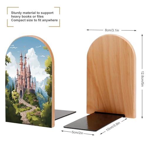 Sujetalibros de madera antideslizantes para evitar caída de libros 3