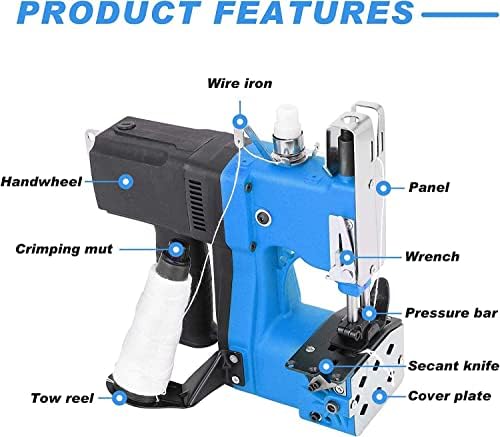 Portable Handheld Sewing Machine for Woven Paper & Plastic Bags - Quick 2s Closure Tool, Lightweight, Easy to Use, Ideal for Crafts & DIY Projects