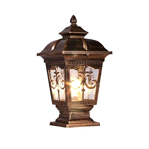 Lampe de pilier extérieure étanche rétro pour pilier de cour et jardin