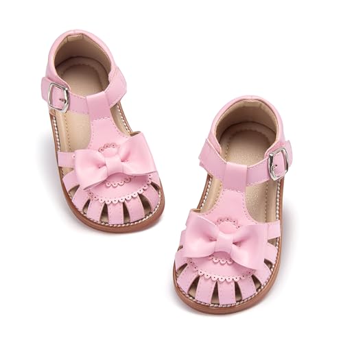 Image of Otter MOMO Girls Open Toe Princess Flat Sandals with Comfort Sole Summer Sandals