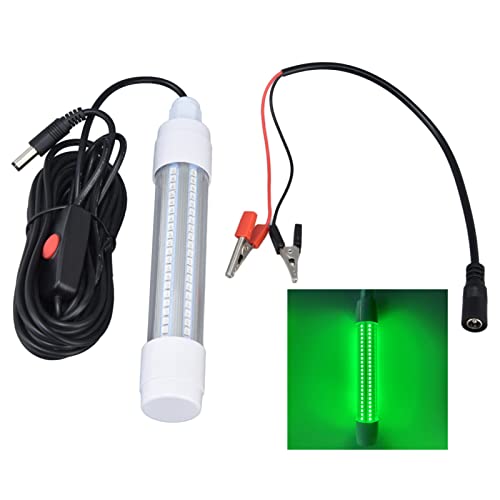 Luce Subacquea LED per Pesca, 126 LED, 1000 IP68 Impermeabile, Illuminazione a 360°, 12-36V AC, Lampada da Ricerca Notturna