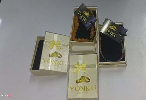 YONKU Natural Lava Stone Beaded Bracelet, Color Beads, Mother's Day Gift energy reiki healing crystal bracelet SN-YS-17253