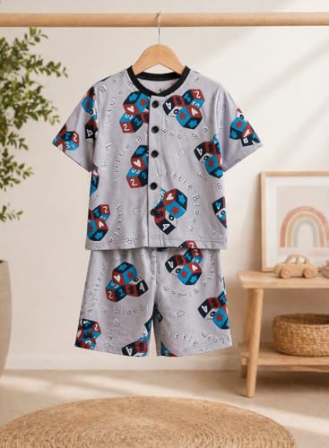 Image of 3BROS Baby Boys & Baby Girls Cotton Hosiery Clothing Set Half Sleeves T-shirt with Matching Pants (DB20HS6027 Parent)