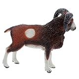 Figura de animal: estructura estable, por lo que puede colocarse sobre la encimera o el escritorio de forma estable, figuritas de muflón de juguete