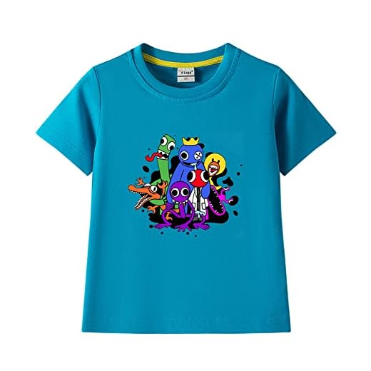 Zhongkaihua Rainbow Friends - Camiseta de manga corta para adolescentes, niñas, niños, verano, casual, anime, manga corta, linda camiseta, ropa de juego de dibujos animados