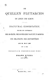 Die Quellen Plutarchs im Leben des Kimon (German Edition)