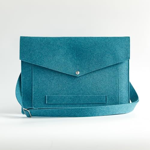 Funda para portátil de 13/14 pulgadas azul ideal para organizar tu espacio de trabajo móvil