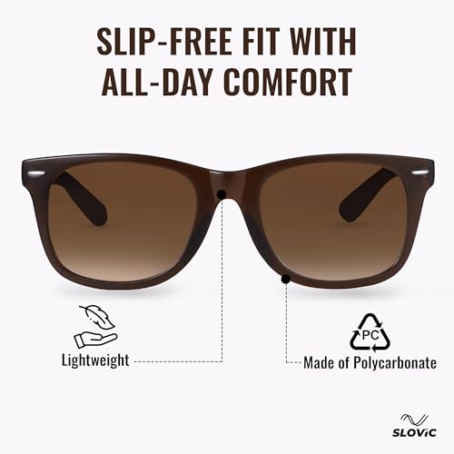 Image of SLOVIC Sunglasses for Men Stylist | UV Protection Goggles for Man | Lightweight & Durable Polycarbonate Material | Unisex Gift for Man & Women | Mens Fashion Sunglasses