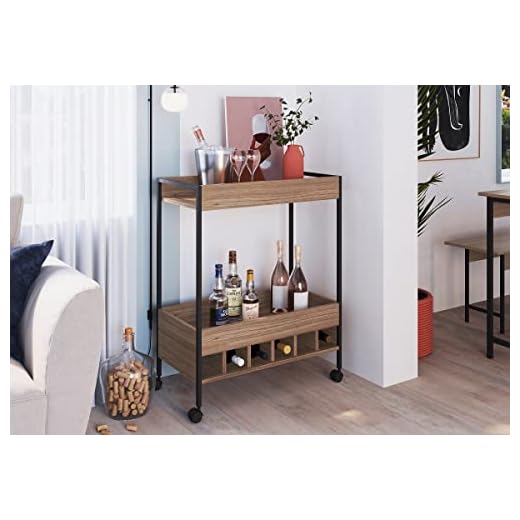 Carrinho Bar com Adega e Rodizios Artetube 85x68