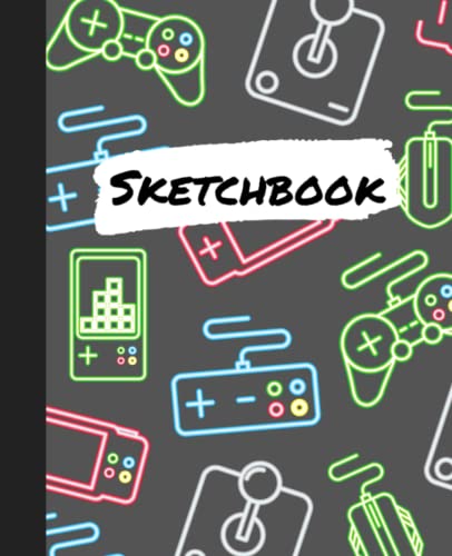 Sketchbook: Gaming Drawing Book Perfect for Doodling, Sketching, Writing 7.5