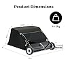 Wiltec Lawn Sweeper with 120 cm Sweeping Width, Lawn Sweeper for Ride-on mowers, Leaf Collector with 415 l Collection net Leaf Sweeper for Lawn Tractor