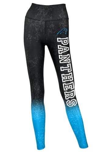 Officially Licensed Zubaz Women's NFL NFL Women's Gradient Wordmark Legging, Carolina Panthers, Size Incorrect Size Attribute under ZUBB0