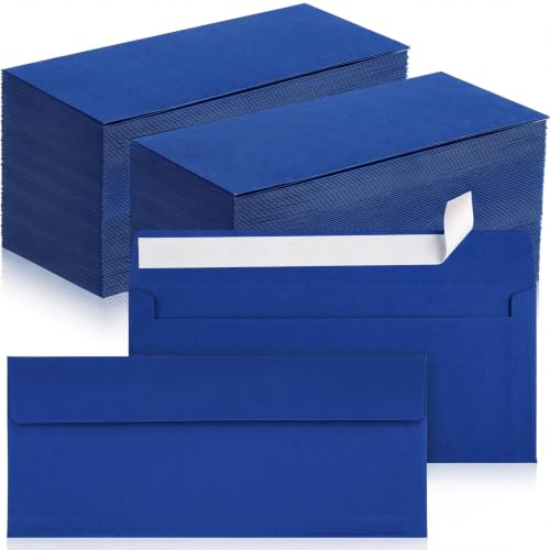 Jutom #10 Letter Size Kraft Envelopes, Royal Blue, 500 Pcs