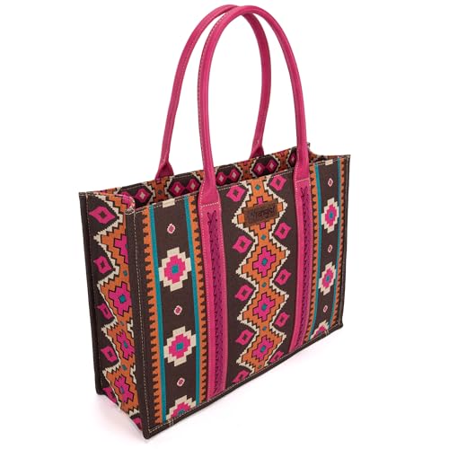 Image of Wrangler Aztec Tote Bag for Women Boho Shoulder Purses and Handbags