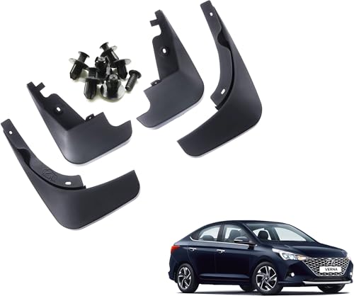Image of WolkomHome Mud Flap Compatible with Verna Fluidic 2021 - Durable Splash Guards for Car Exterior Protection